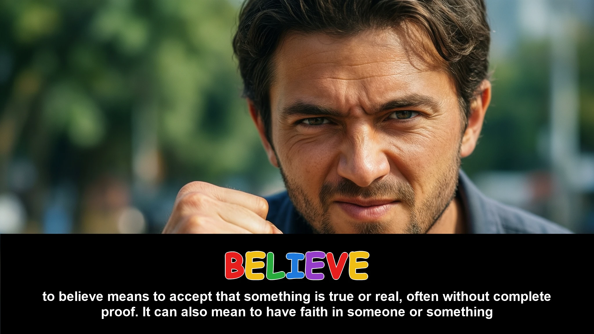 English Illustration for believe